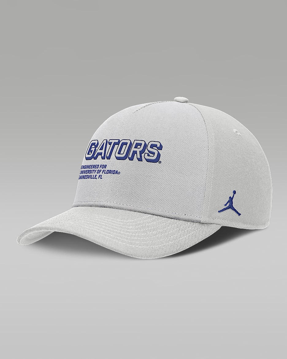 Gorra universitaria marca Jordan ajustable para hombre Florida On-Field Primetime Rise - Gris