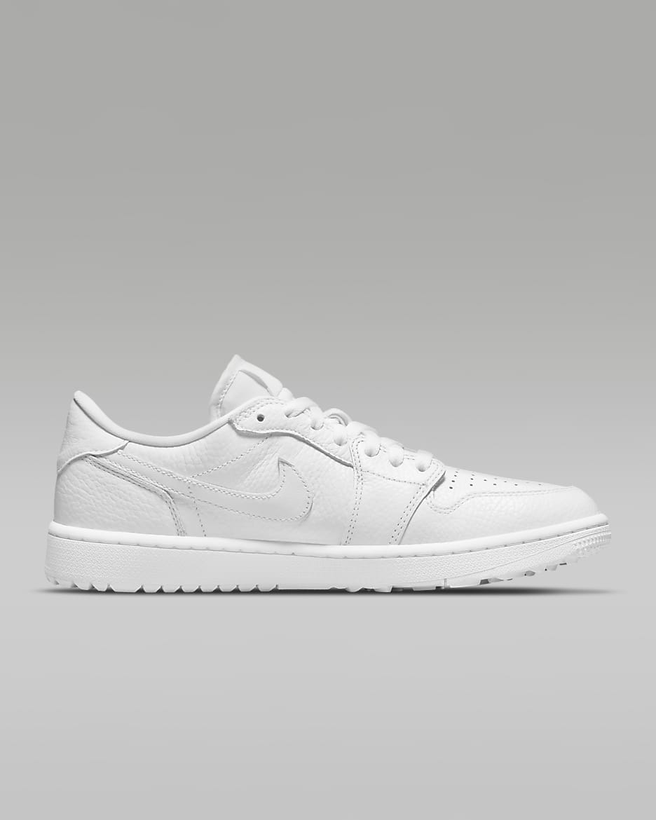 Air Jordan 1 Low G Golf Shoes - White/White