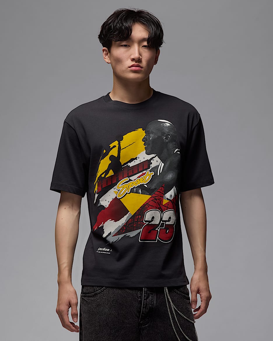 Playera para hombre Jordan - Sombrío apagado/Negro