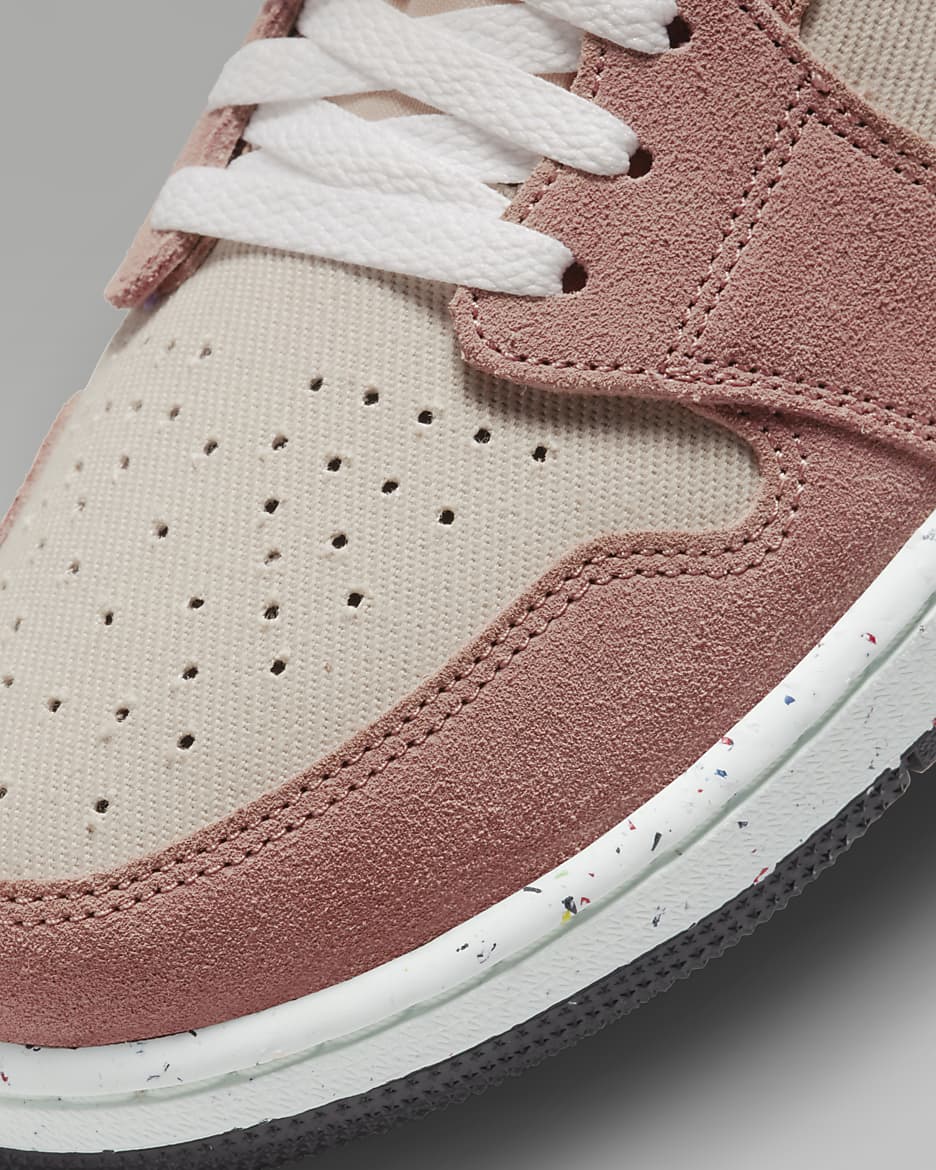 Air Jordan 1 Zoom CMFT Shoes - Fossil Stone/Fossil Rose/Psychic Purple/White