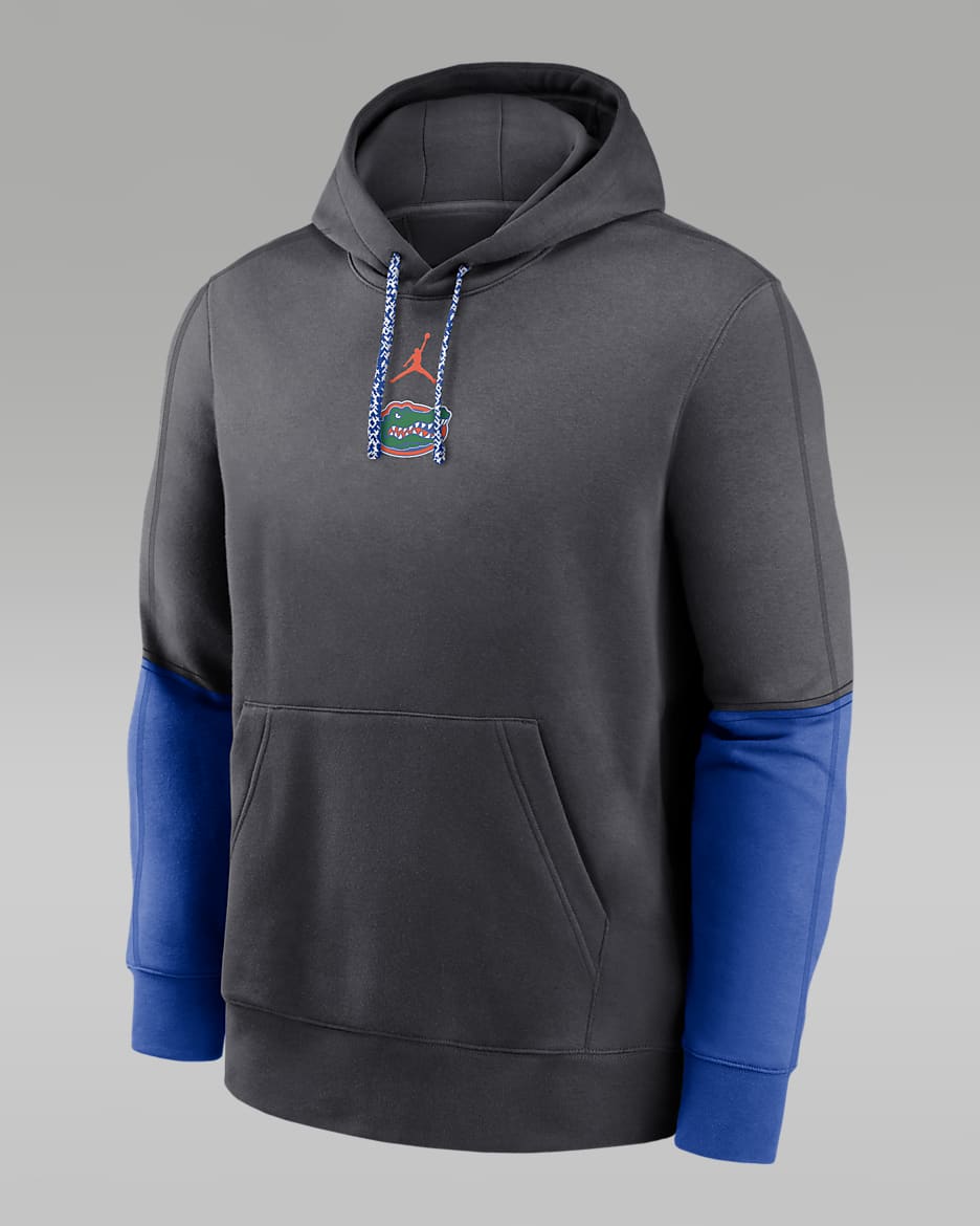 Florida Gators Sideline Team Issue Club Men's Nike College Pullover Hoodie - Anthracite