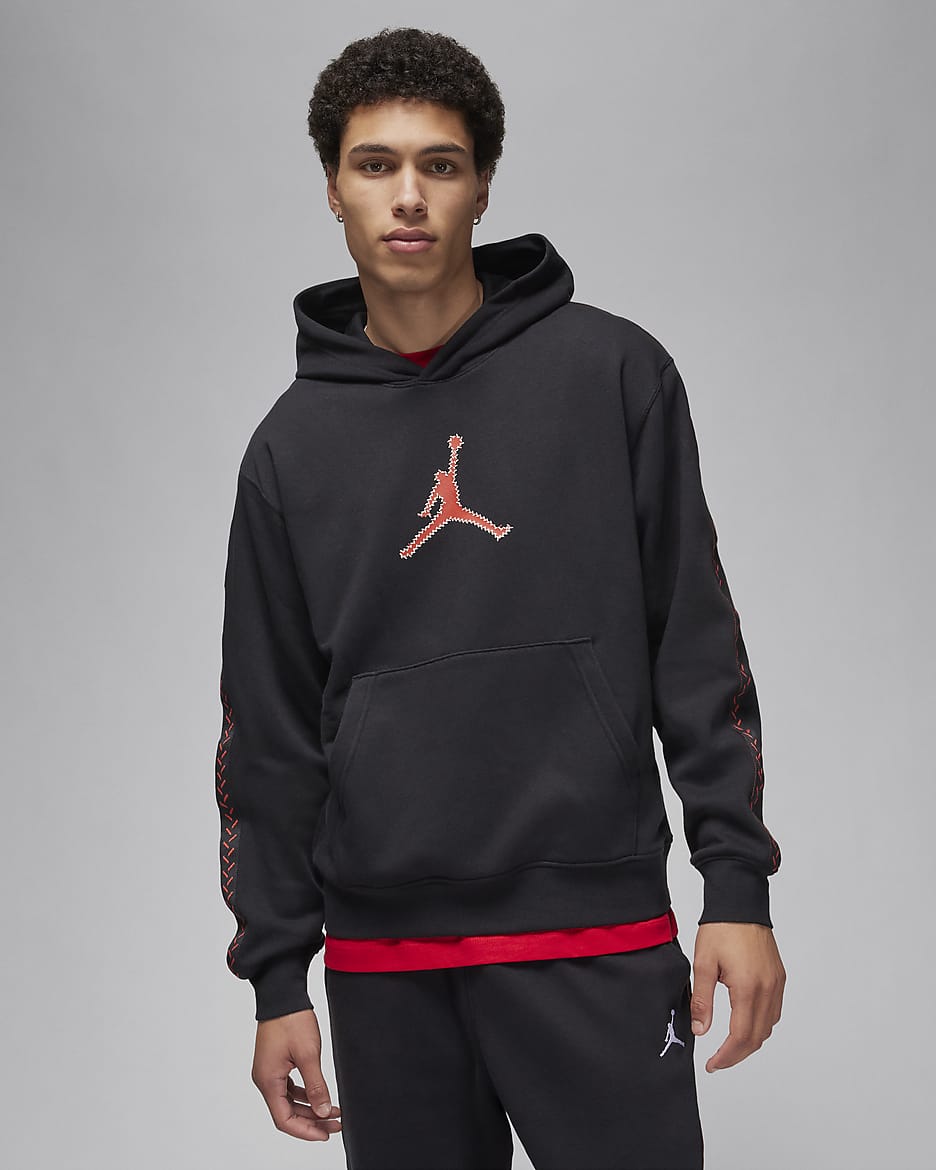 Jordan Flight MVP Men's Fleece Pullover Hoodie - Black