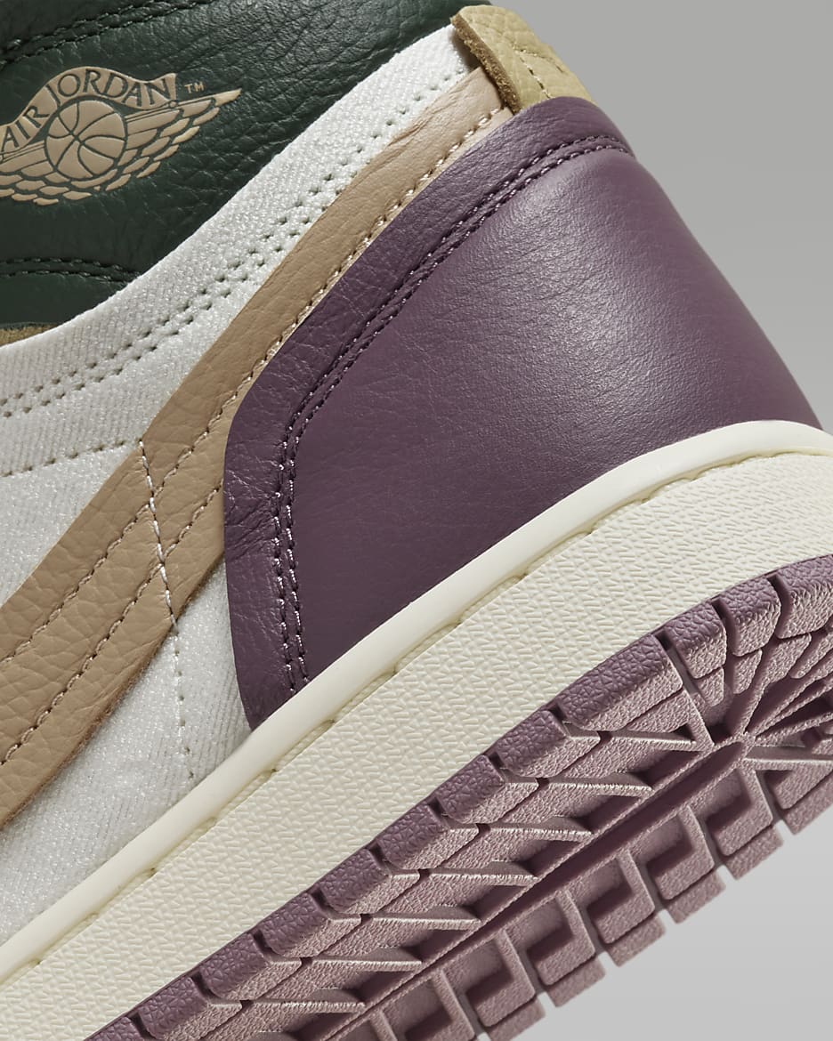 Air Jordan 1 High Method of Make Women's Shoes - Galactic Jade/Sail/Sky J Mauve/Desert