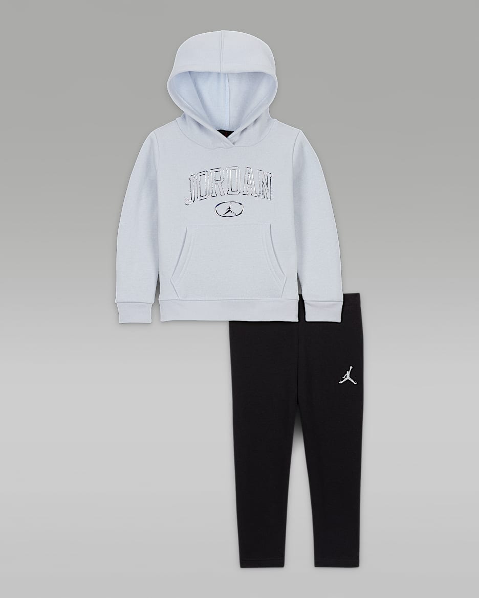 Conjunto de leggings de dos piezas para bebé Jordan Dri-FIT "See Me Shine" (12 a 24 meses) - Gris fútbol