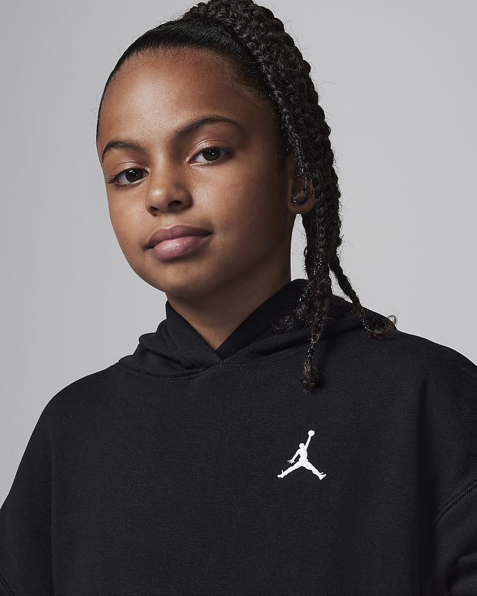 Jordan Brooklyn Essentials Hoodie (ältere Kinder) - Schwarz