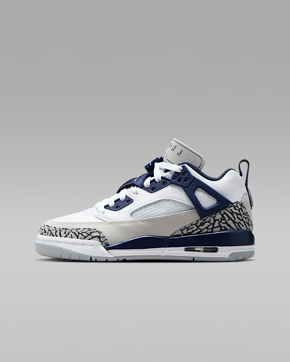Jordan Spizike Low Older Kids' Shoes - White/Neutral Grey/Anthracite/Midnight Navy