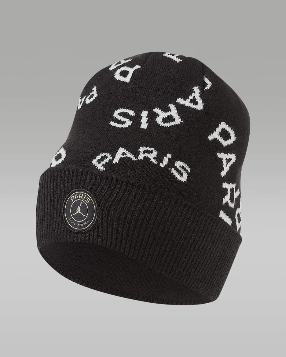 Paris Saint-Germain Cuffed Beanie - Black/White/Metallic Gold