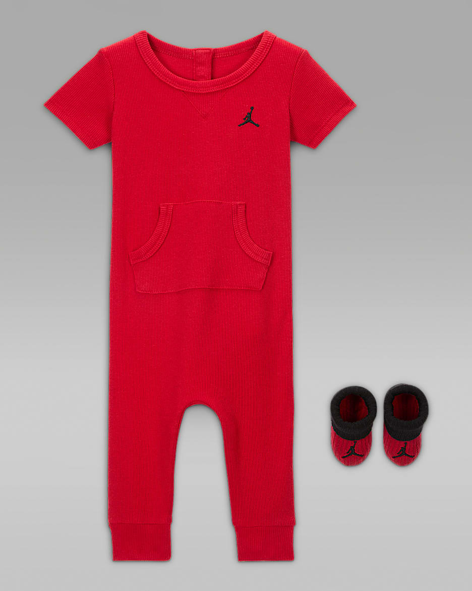 Jordan Baby Essential 2-Piece Short-Sleeve Overall Set - Varsity Red