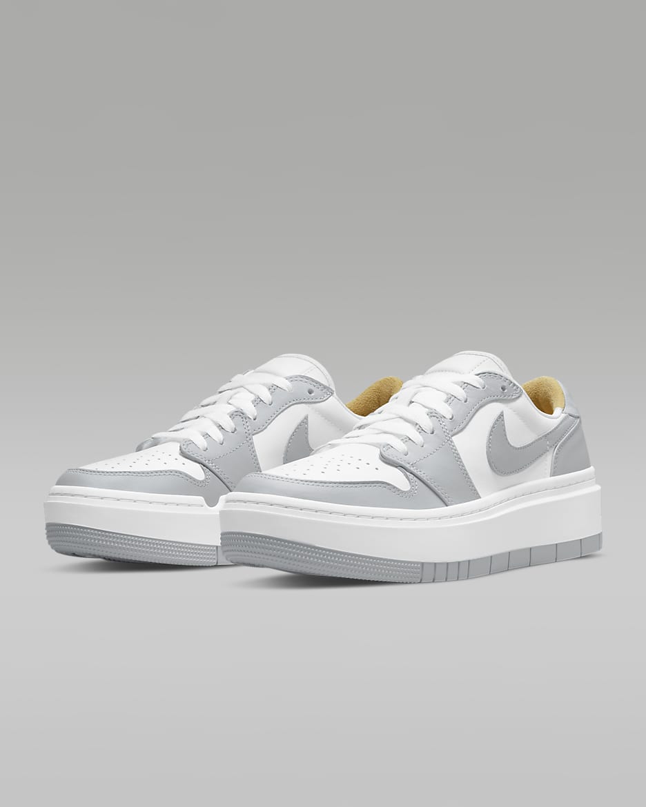 Air Jordan 1 Elevate Low Women's Shoes - White/White/Wolf Grey