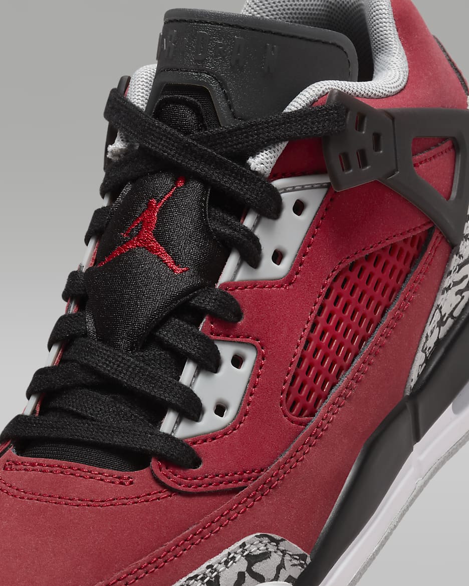 Jordan Spizike Low Older Kids' Shoes - Gym Red/Wolf Grey/Cool Grey/Black