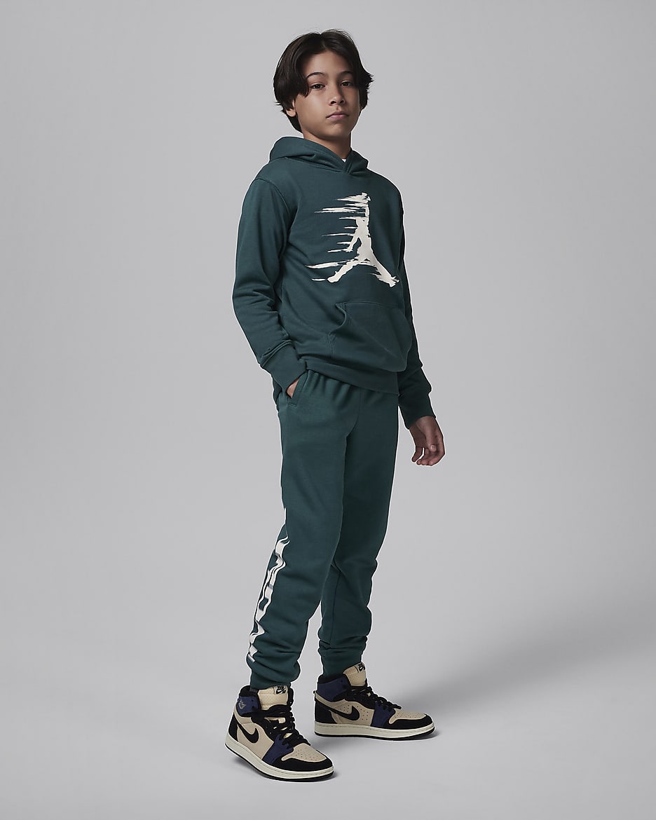 Jordan MJ Flight MVP Older Kids' Fleece Trousers - Oxidised Green