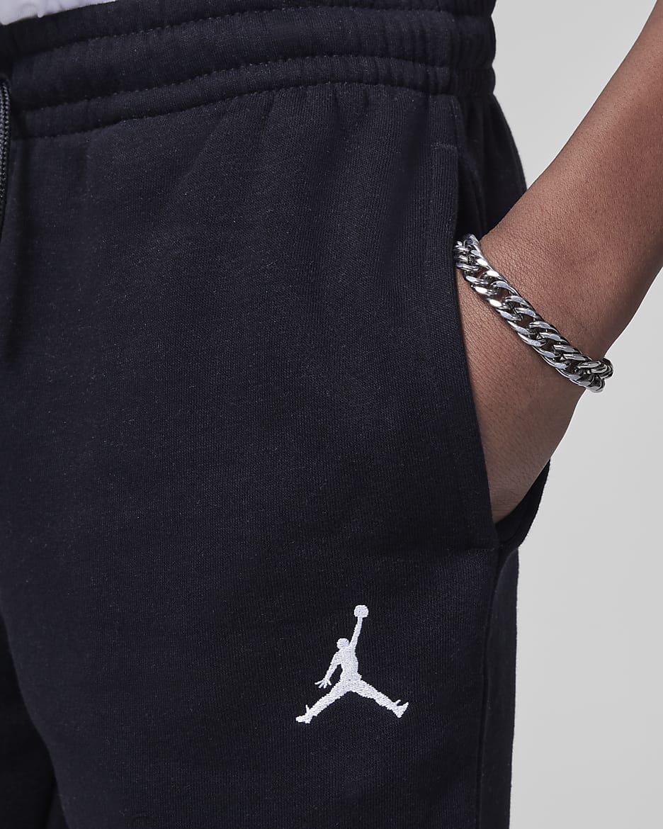 Jordan MJ Brooklyn Fleece Essentials nadrág nagyobb gyerekeknek - Fekete