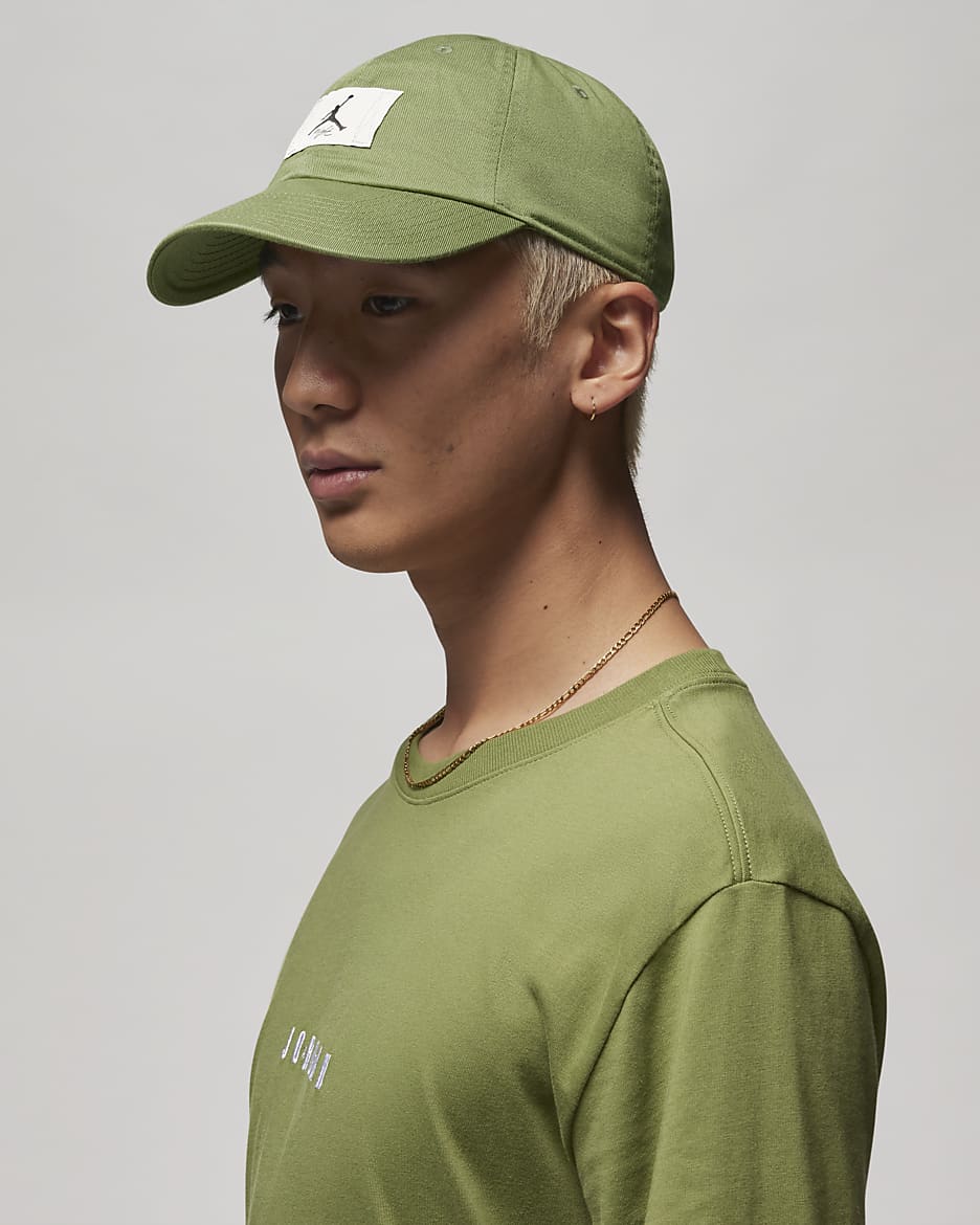 Jordan Club Cap Adjustable Hat - Sky J Light Olive/White/Black