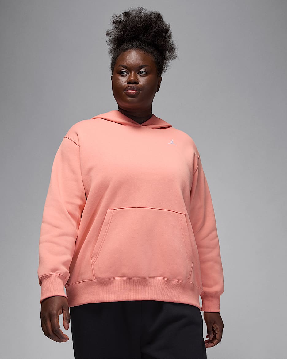 Felpa pullover con cappuccio Jordan Brooklyn Fleece – Donna (Plus size) - Light Madder Root/Bianco