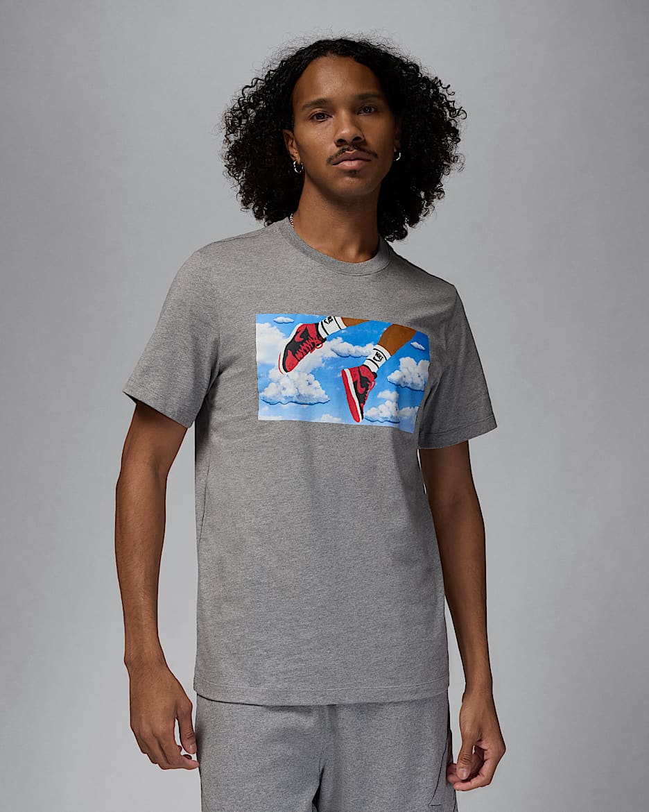 Playera para hombre Jordan Flight Essentials - Carbono jaspeado/Negro