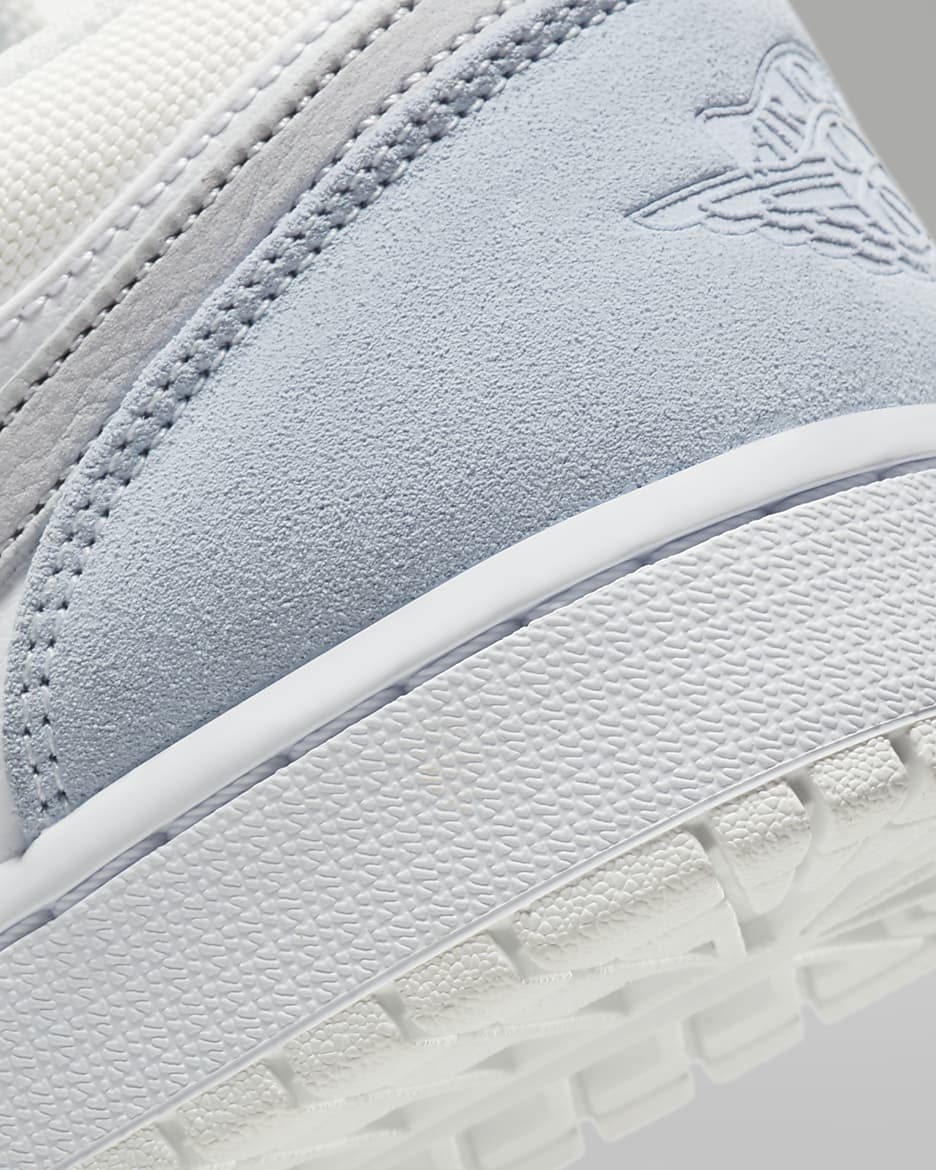 Air Jordan 1 Low Men's Shoes - White/Football Grey/Summit White/Sky Grey