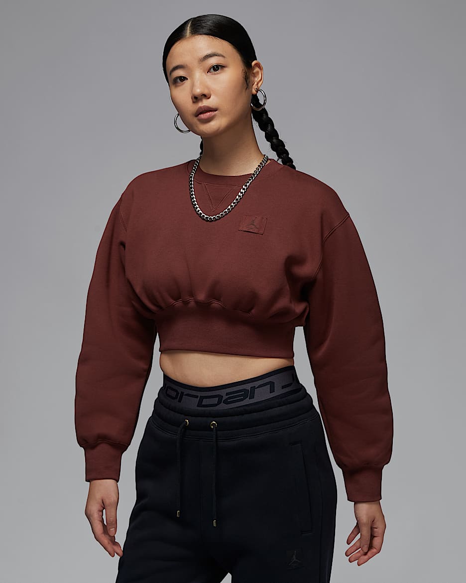 Jordan Flight Fleece Women's Cropped Sweatshirt - Dark Pony
