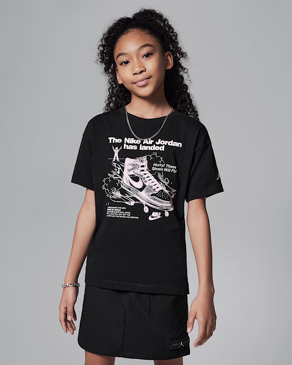 Jordan Older Kids' Graphic T-Shirt - Black