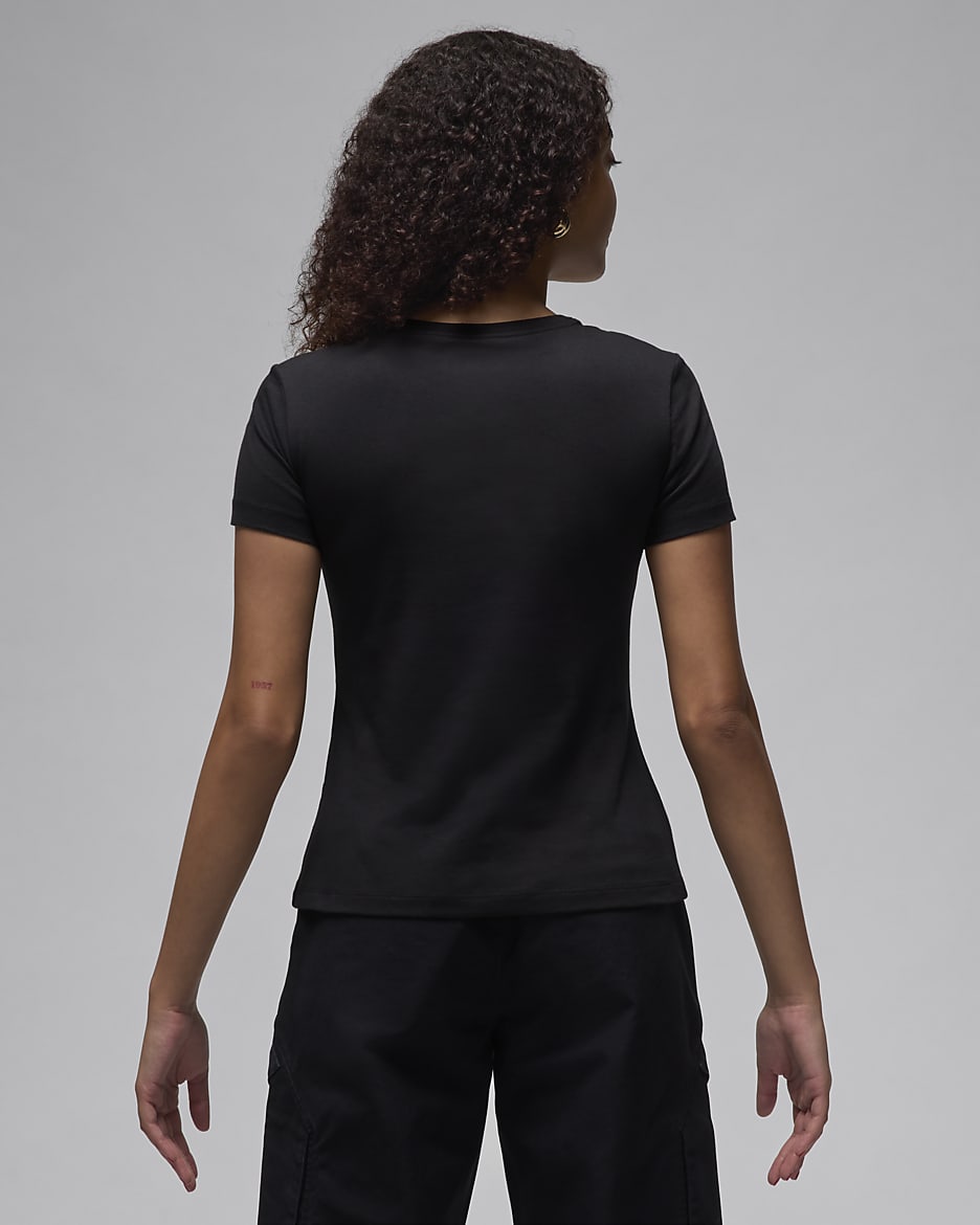 Playera de ajuste slim para mujer Jordan Essential - Negro