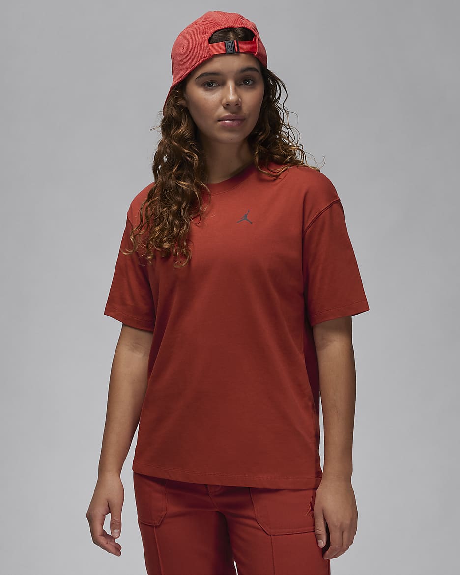 Jordan T-Shirt für Damen - Dune Red/Schwarz