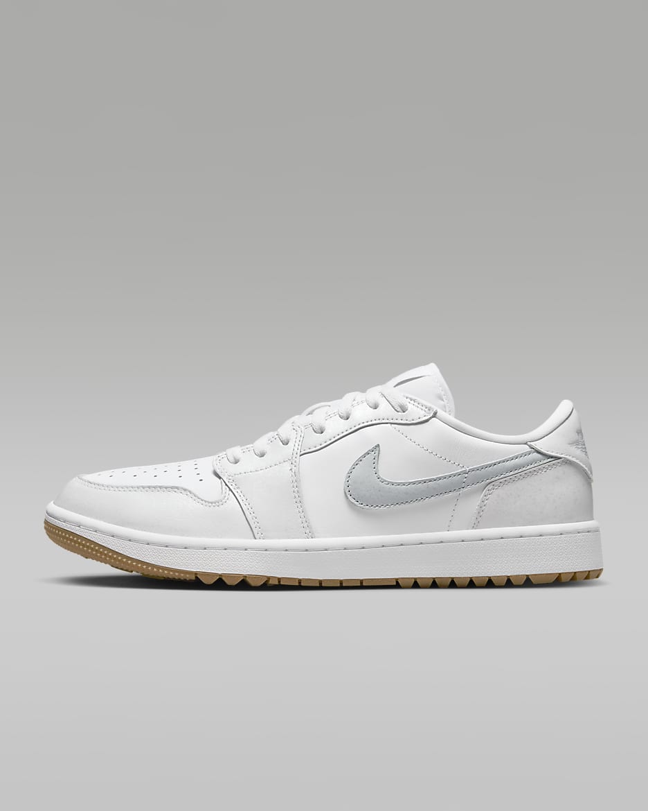 Air Jordan 1 Low G Golfschoenen - Wit/Gum Medium Brown/Pure Platinum