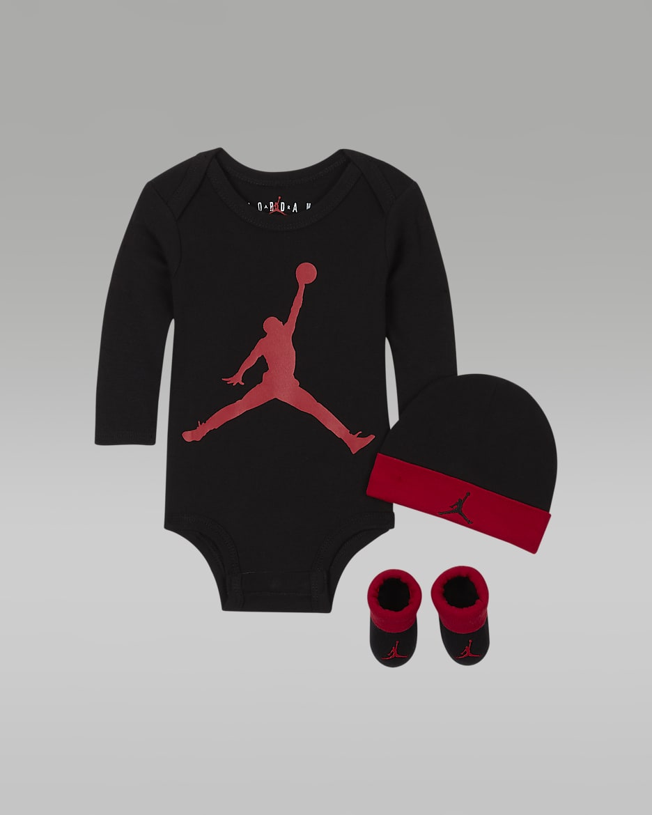 Jordan Baby (0–12M) 3-Piece Set - Black