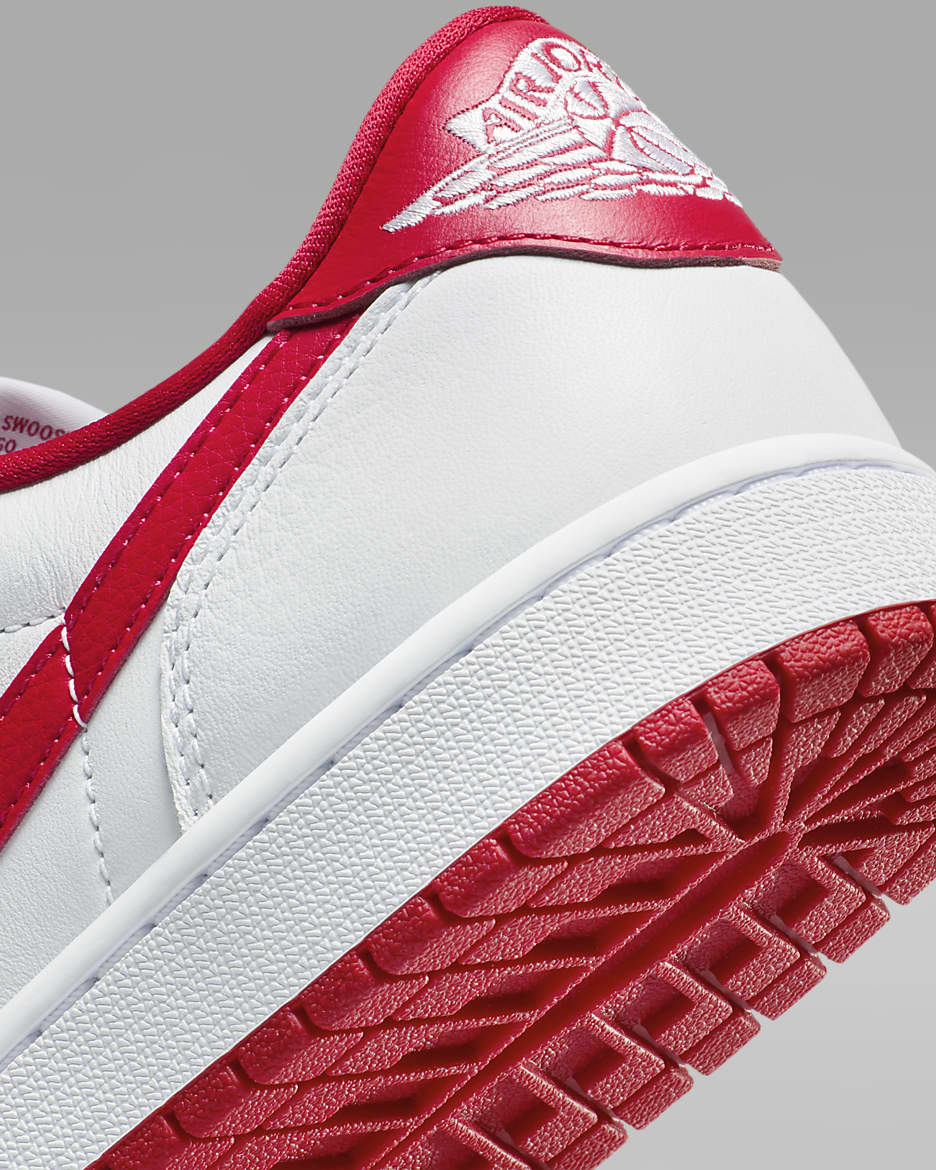 Air Jordan 1 Low OG 'White/Red' Men's Shoes - White/White/University Red