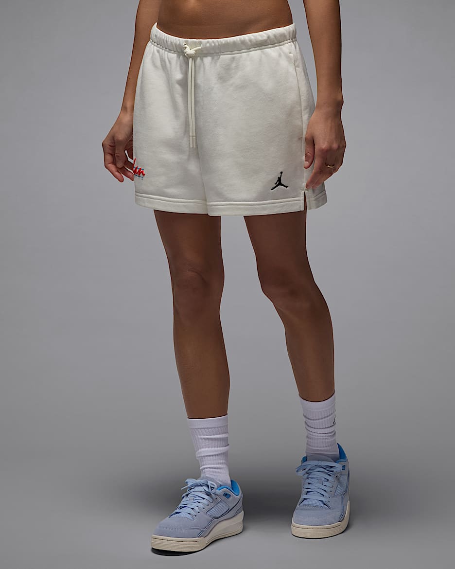 Shorts para mujer Jordan Brooklyn Fleece - Vela/Negro
