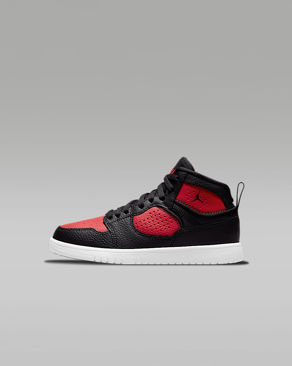 Calzado para niños de preescolar Jordan Access - Negro/Blanco/Rojo gimnasio