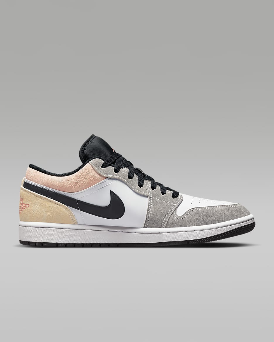 Air Jordan 1 Low SE Men's Shoes - Black/Magic Ember/White/Sundial