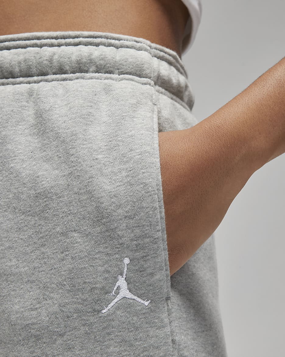 Jordan Brooklyn Fleece Damenhose - Dark Grey Heather/Weiß