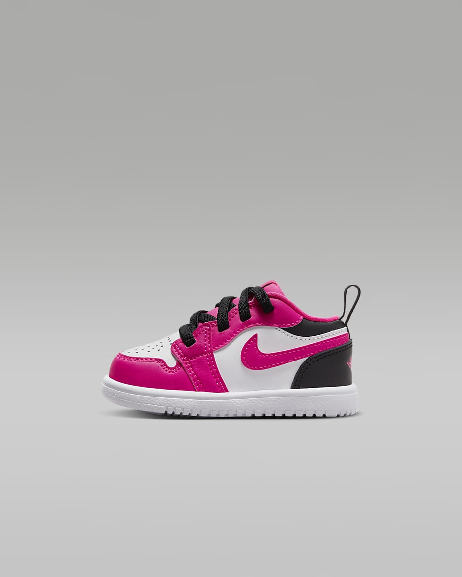 Chaussure Jordan 1 Low Alt pour bébé et tout-petit - Blanc/Noir/Fierce Pink