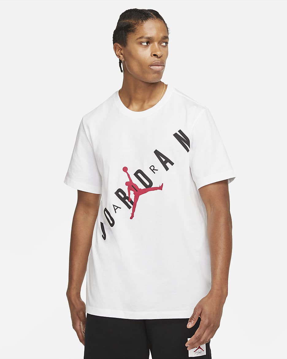 Jordan HBR Men's Short-Sleeve T-Shirt - White/Black/Gym Red