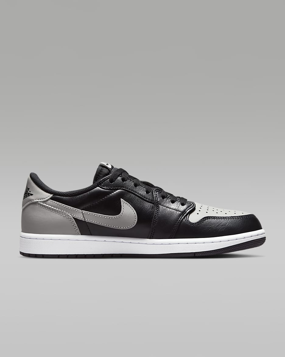 Air Jordan 1 Low OG 'Shadow' Shoes - Black/White/Medium Grey