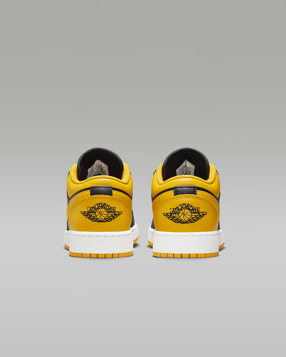 Chaussure Air Jordan 1 Low pour Enfant plus âgé - Noir/Blanc/Yellow Ochre