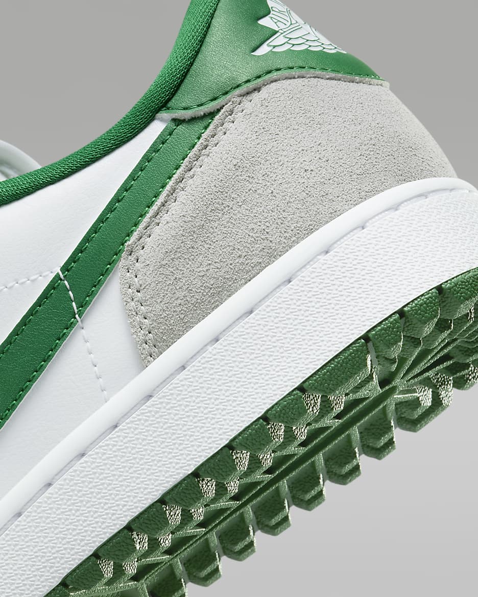 Air Jordan 1 Low G Golf Shoes - White/Light Smoke Grey/Pine Green