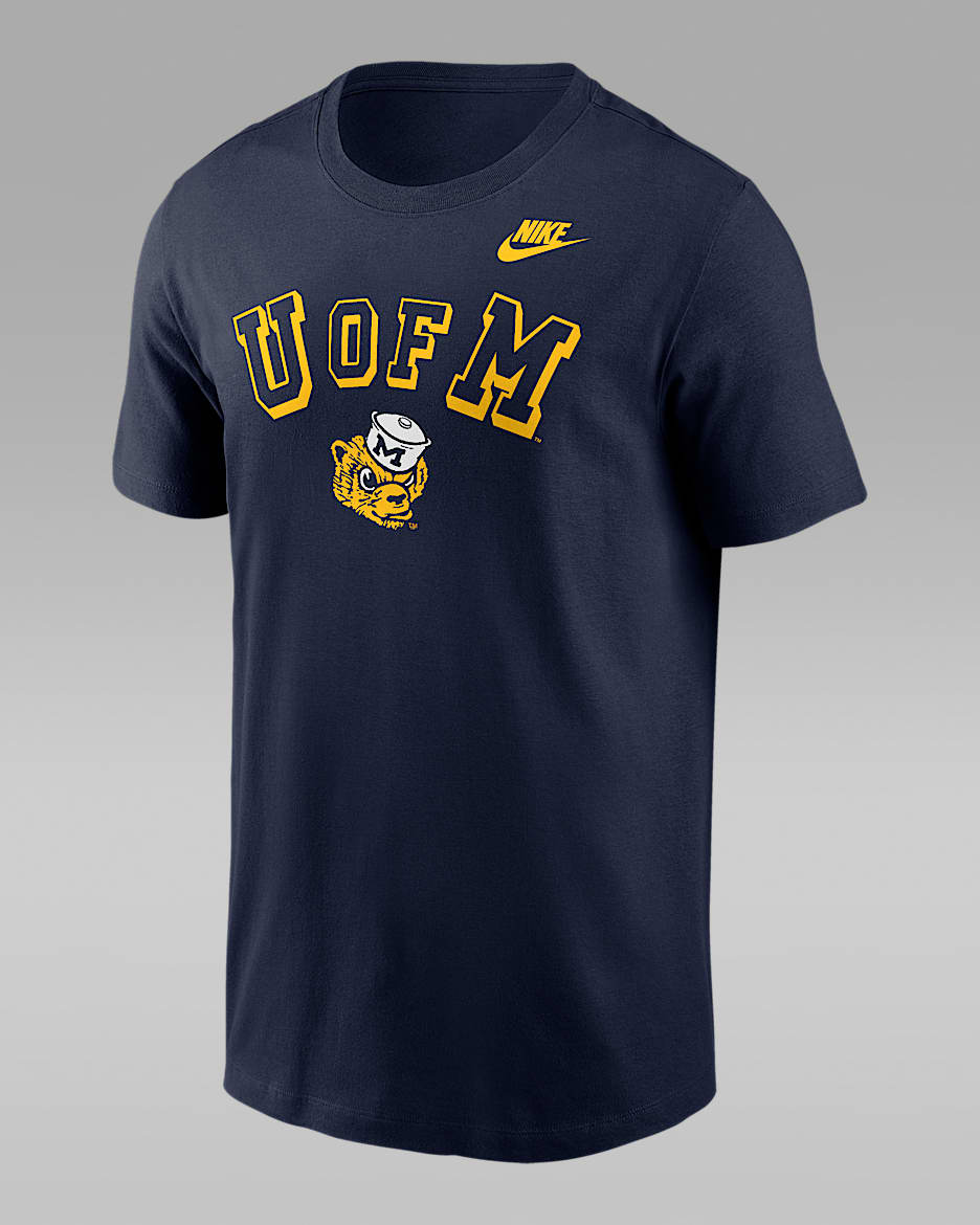 Michigan Legacy Nickname Men's Nike College T-Shirt - Navy