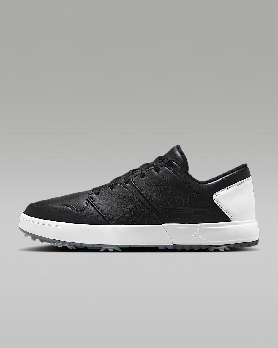 Jordan NU Retro 1 G Golf Shoes - Black/Cool Grey/White