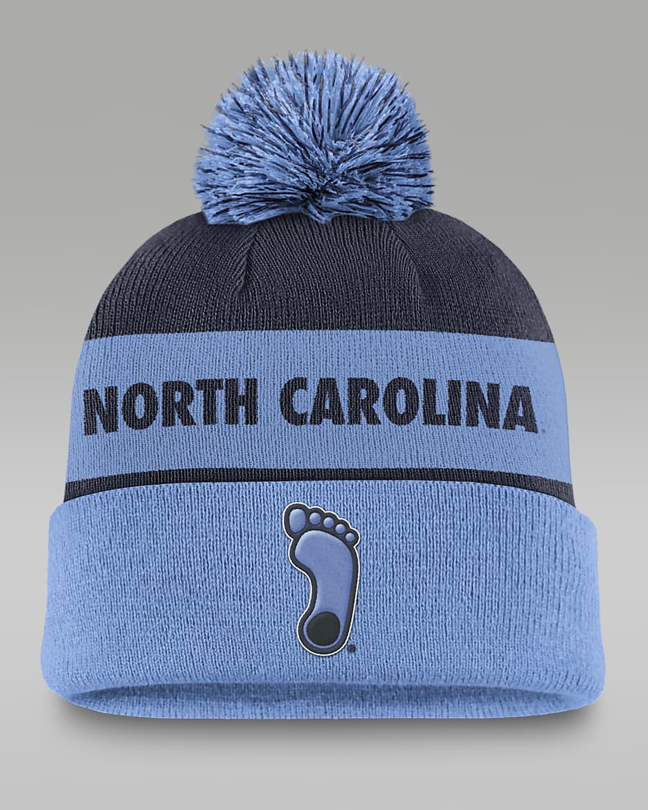 North Carolina Tar Heels Primetime Peak Men's Nike College Cuffed Pom Beanie - Valor Blue