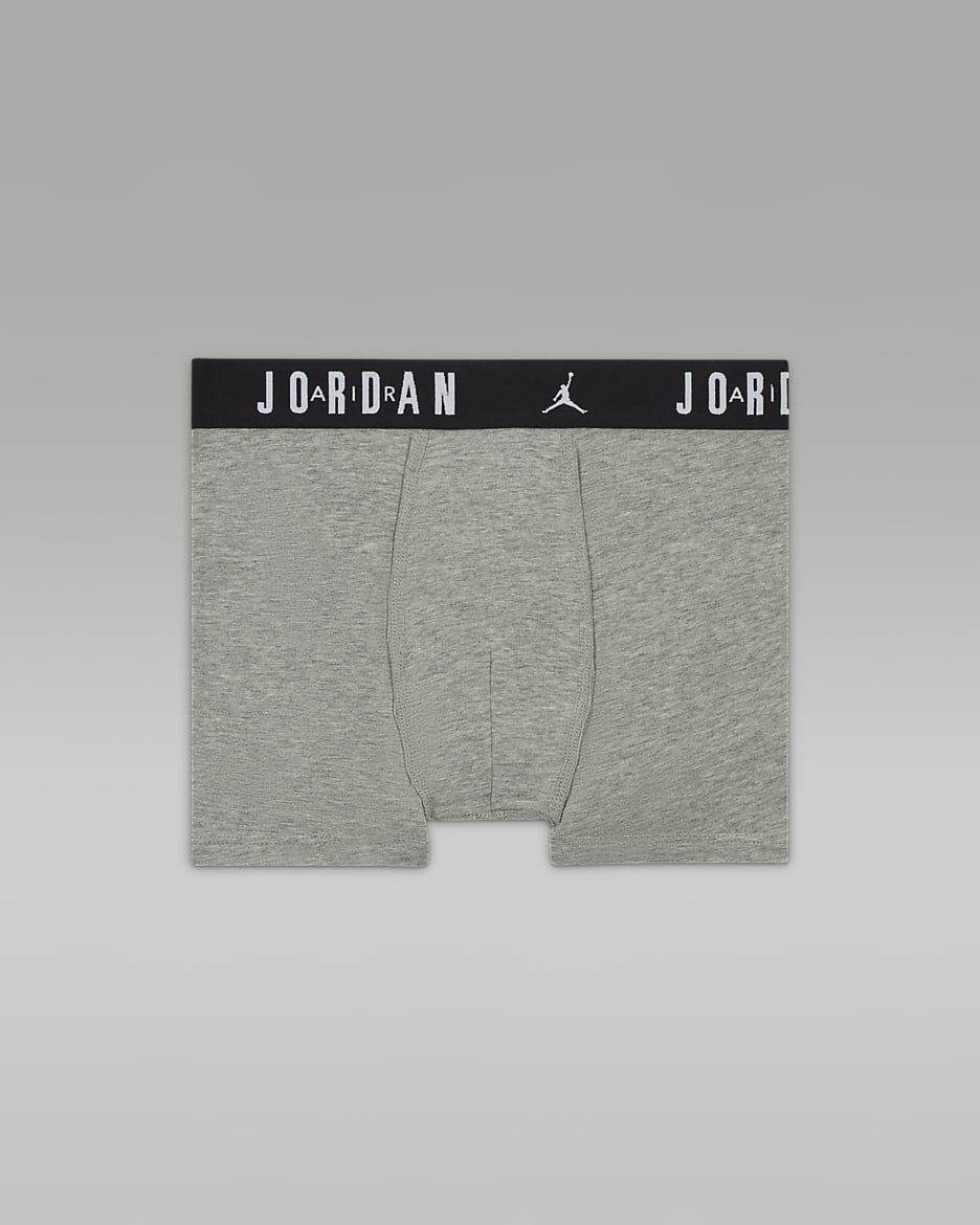 Jordan Dri-FIT Flight Essentials-boksershorts til større børn (3 stk.) - Gym Red/sort