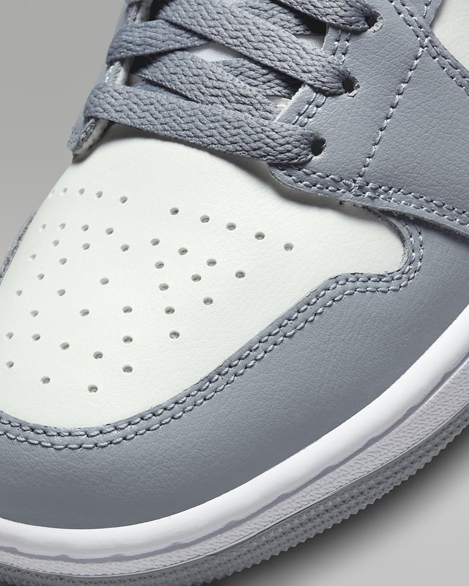 Air Jordan 1 Mid Women's Shoes - Sail/White/Stealth