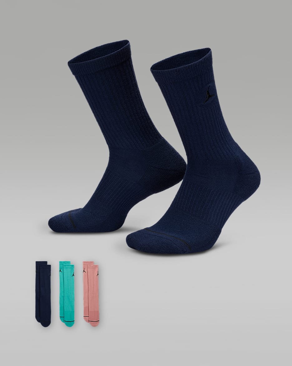 Jordan Everyday Crew Socks (3 pairs) - Multi-Colour