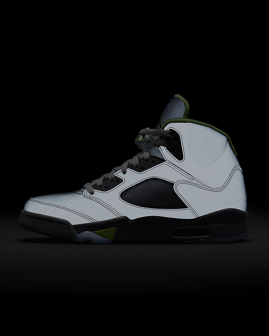 Chaussure Air Jordan 5 Retro « Green Bean » pour Homme - Silver/Flint Grey/Green Bean