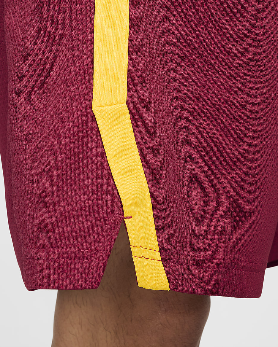 Calções de basquetebol Nike Limited Road Espanha para homem - Carmesim Team/Amarelo Tour