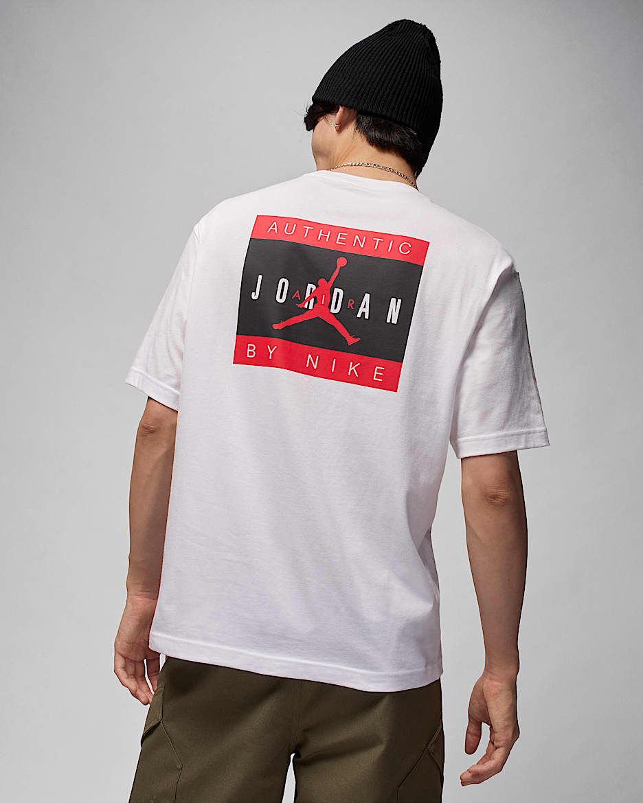 Jordan Brand Erkek Tişörtü - Beyaz/University Red