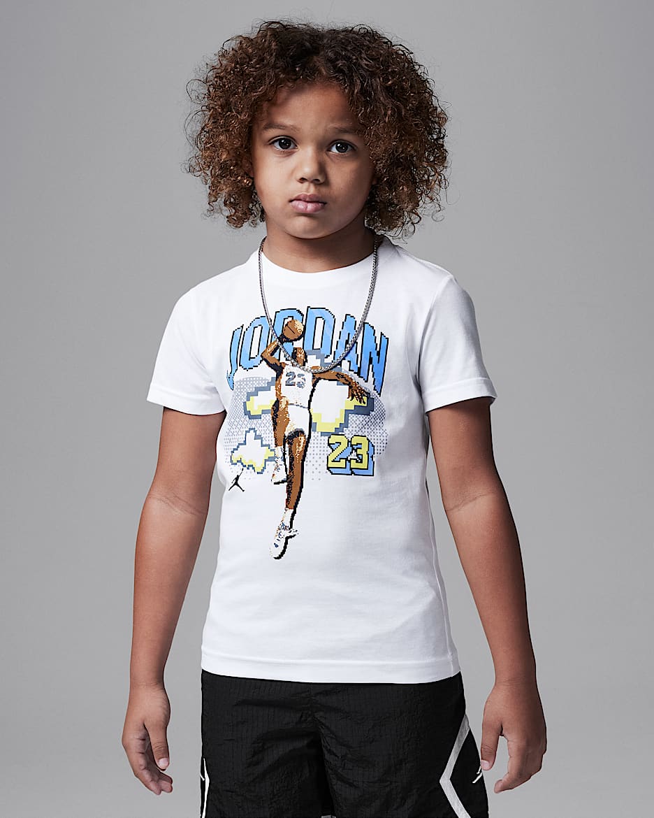 Playera Digi para niños talla pequeña Jordan Customized Air - Blanco