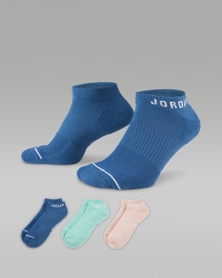 Jordan Everyday No-Show Socks (3 Pairs) - Multi-Colour