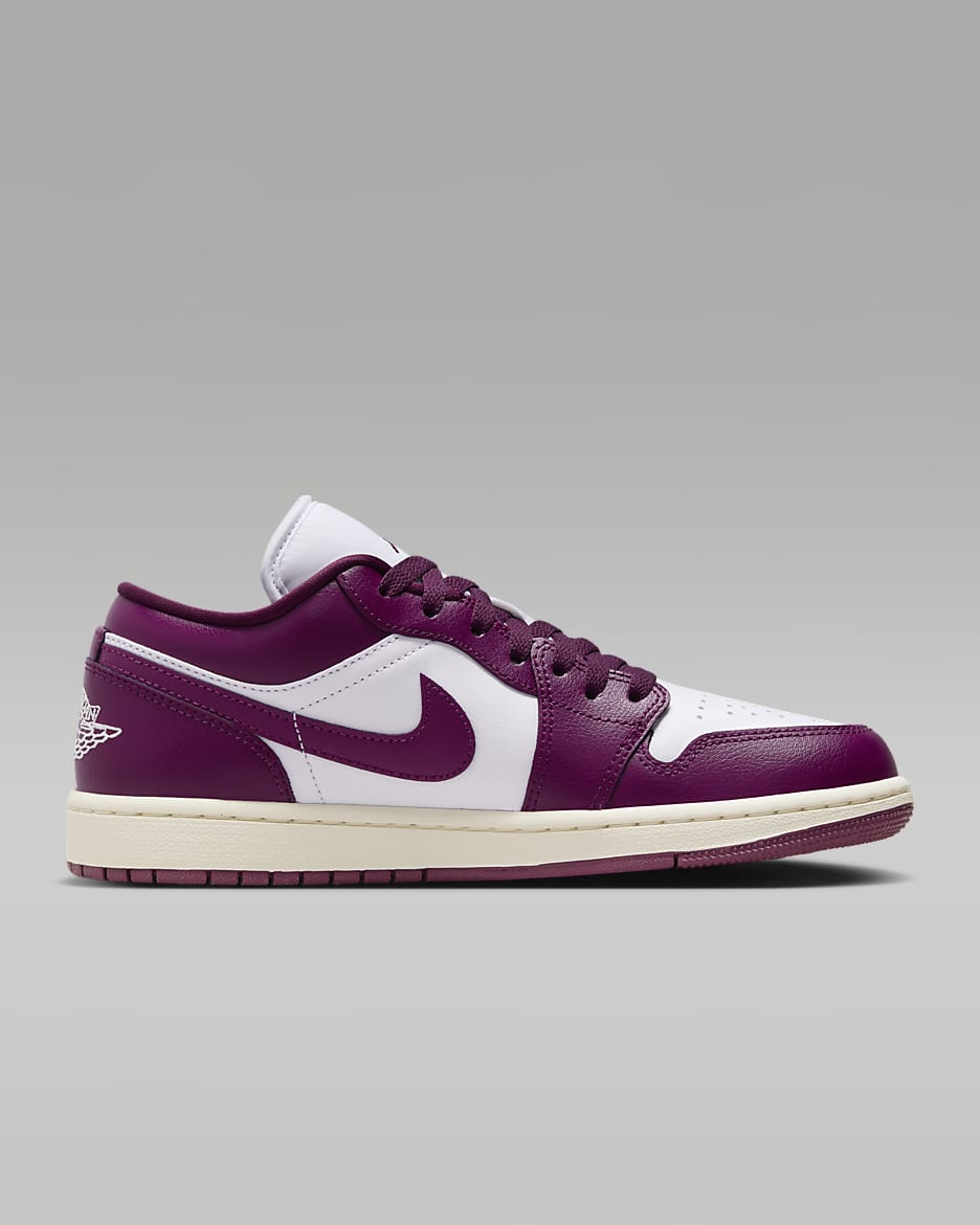 Air Jordan 1 Low Women's Shoes - White/Sail/Bordeaux