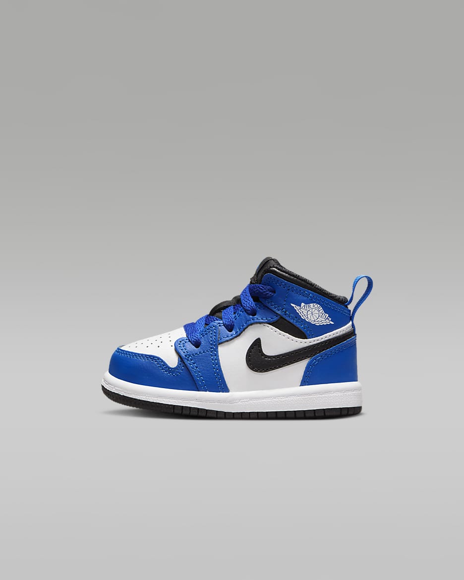 Jordan 1 Mid Schuh für Babys und Kleinkinder - Game Royal/Weiß/Schwarz