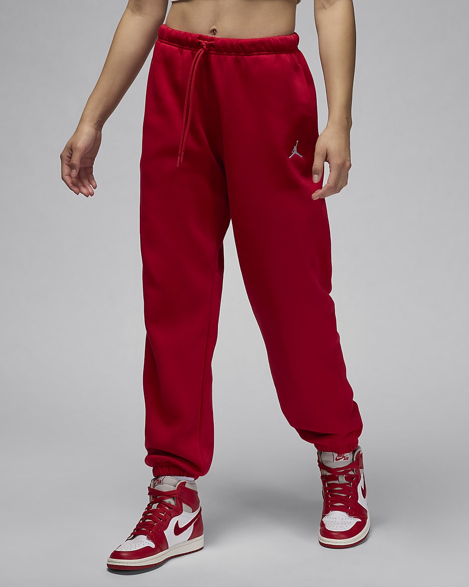 Jordan Brooklyn Fleece Women's Trousers - Gym Red/White